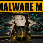 Cracked neon arena map revealing an s.bat malware dropper.