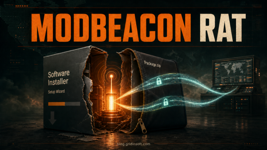 Counterfeit software installer revealing MODBEACON RAT remote-control traffic