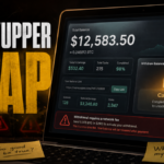MoneyUpper fake earnings dashboard with a locked cash-out prompt