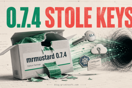 An opened mrmustard 0.7.4 package pulling SSH, cloud, and Kubernetes credentials into a hidden tunnel.