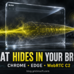 Encrypted msaRAT command traffic passing through a hidden Chrome or Edge browser process.