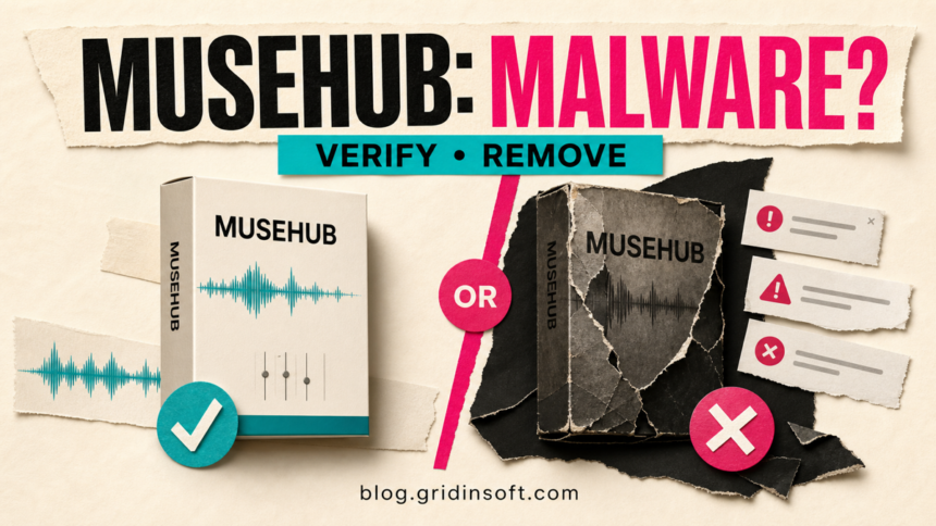 Is MuseHub Malware? Safety Check and Complete Removal 1 MuseHub malware safety check comparing official and suspicious software copies.