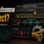 Browser search route warning for a Newspulsenow.net redirect.