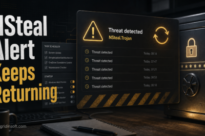 Recurring NSteal Defender alert on a Windows security screen