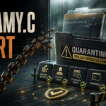 Quarantined Occamy.C alert with cracked installer and cleanup checklist