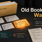 Old browser Favorites and URL shortcut cards marked for safe cleanup.