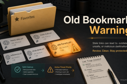 Old browser Favorites and URL shortcut cards marked for safe cleanup.