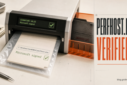 PerfHost.exe file passing a path and Microsoft signature verification check.