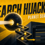 Search Hijacked poster showing Planet Search redirecting browser queries along a hidden path.