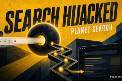 Search Hijacked poster showing Planet Search redirecting browser queries along a hidden path.