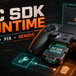 PlayStation PC SDK Runtime safety, repair, and removal decision shown with a game controller.