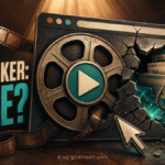 Putlocker safety scene with a cracked movie player, redirect tabs, and a download hook.