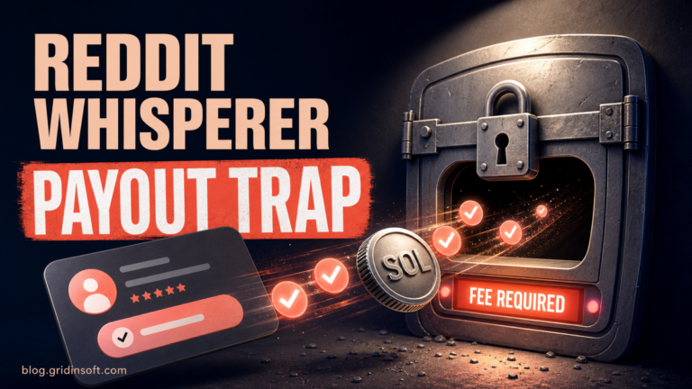 Reddit Whisperer payout trap locks SOL earnings behind a fee demand