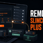 SlimCleaner Plus removal guide showing unwanted cleaner, driver updater, and browser settings cleanup.