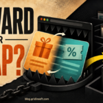 Rotating reward card caught in a browser redirect trap.