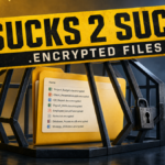 SUCKS 2 SUCK ransomware locking .encrypted files behind a countdown
