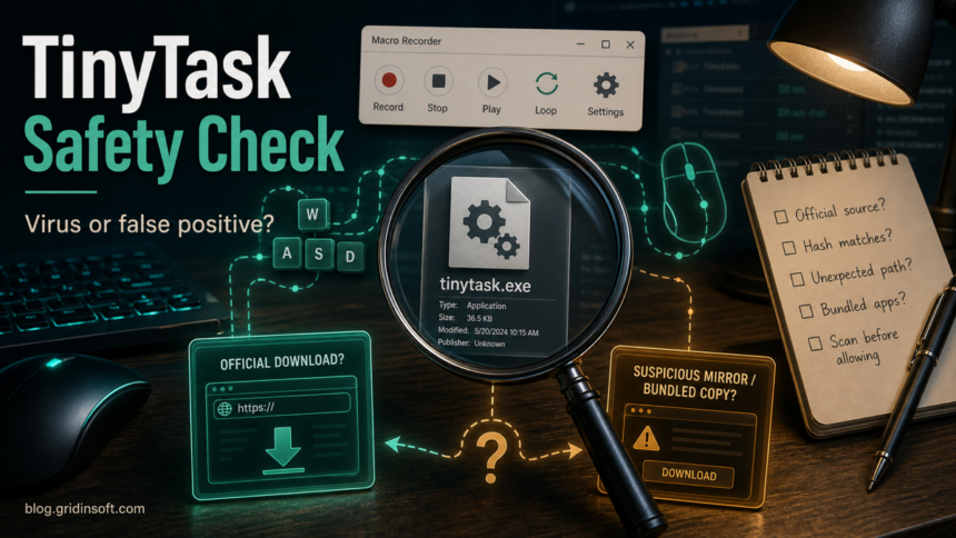TinyTask safety check for tinytask.exe false-positive warnings