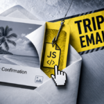 Fake Trip.com booking confirmation email hiding a JavaScript download.