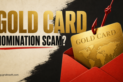 Gold Card nomination email caught by a phishing hook.