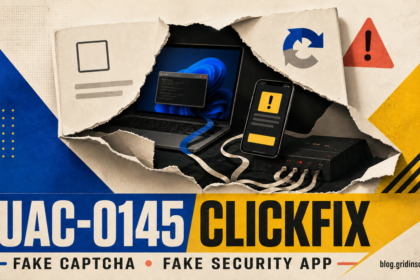 UAC-0145 fake CAPTCHA and fake security app attack targeting Windows and Android users in Ukraine.