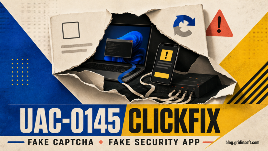 UAC-0145 Uses Fake CAPTCHA and Security Apps Against Ukraine 1 UAC-0145 fake CAPTCHA and fake security app attack targeting Windows and Android users in Ukraine.