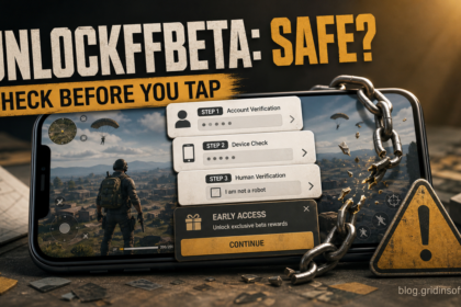 Phone showing an unofficial beta access verification flow with a broken chain and safety warning.