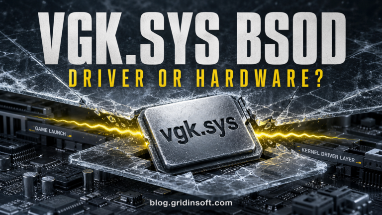 vgk.sys BSOD caused by a Riot Vanguard driver or hardware stability problem