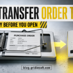 A purchase order caught in a transfer-window trap that leads toward a fake sign-in form.