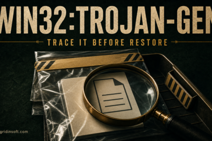 Win32:Trojan-gen file under a magnifying glass before restore