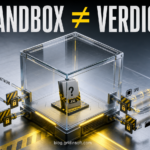 Windows Sandbox cube isolating a suspicious EXE while host-facing channels are locked