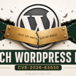 WordPress core patched against CVE-2026-63030 remote code execution.