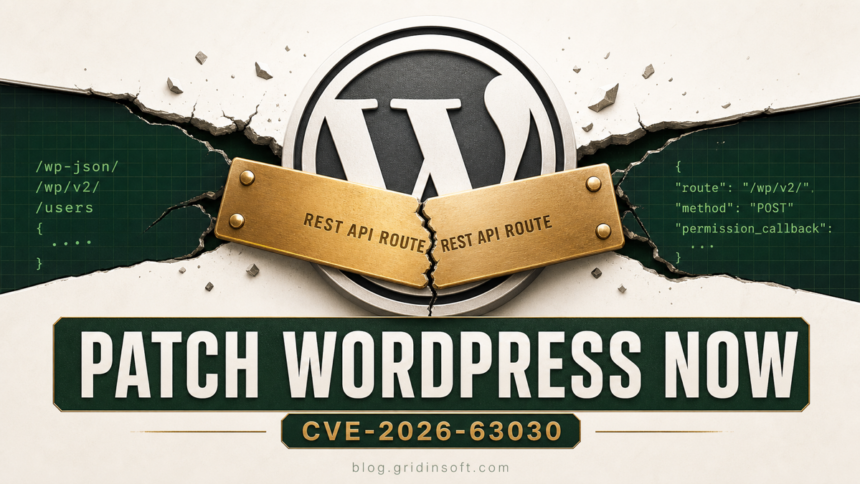 WordPress wp2shell CVE-2026-63030: Update to 7.0.2 Now 1 WordPress core patched against CVE-2026-63030 remote code execution.