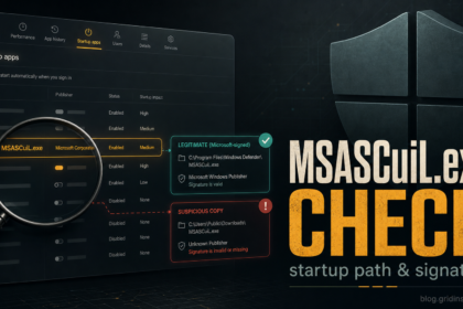 MSASCuiL.exe startup entry checked by path and Microsoft signature