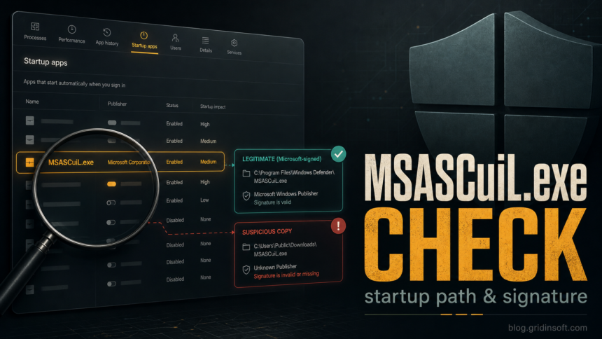 MSASCuiL.exe startup entry checked by path and Microsoft signature