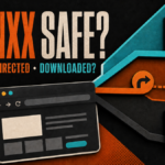 Browser decision paths for an XNXX visit, redirect, and suspicious download.