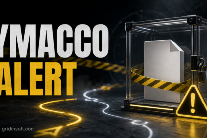 Ymacco alert cleanup scene with a quarantined suspicious file and warning path.