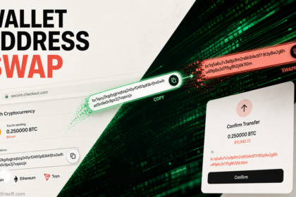 Adform page script changing a copied cryptocurrency wallet address before transfer confirmation.