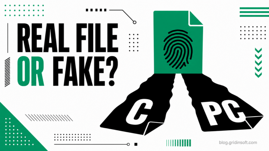 Legitimate Windows file casting C and PC lookalike shadows during an identity check.