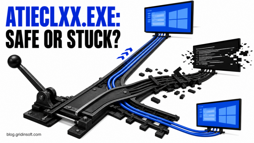 Atieclxx.exe display-event switch with one normal route and one stuck AMD driver route