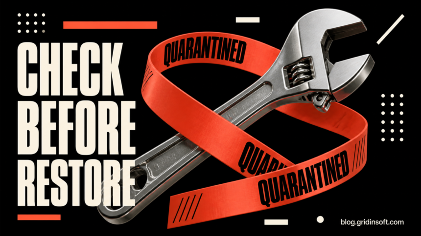 Behavior:Win32/WinUtilAbuse.C: Check, Remove, or Restore? 1 Utility wrench held in quarantine before a Behavior:Win32/WinUtilAbuse.C restore decision