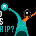 A VPN tunnel splits between private browsing and public web data access through a home IP address.