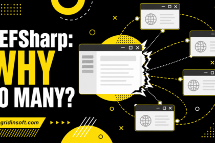One Windows application multiplying into several CefSharp browser subprocess windows.
