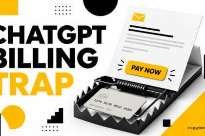 ChatGPT billing email represented as a payment trap