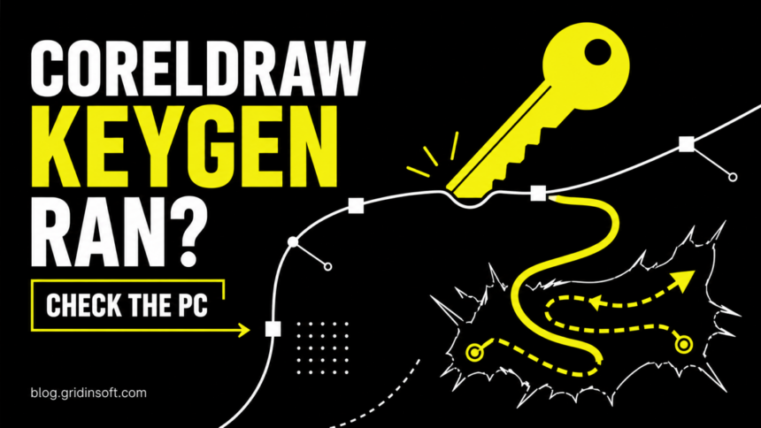 A CorelDRAW keygen breaks a vector path and opens a hidden persistence route.