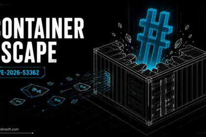 Root prompt breaking through a Linux container to illustrate CVE-2026-53362.