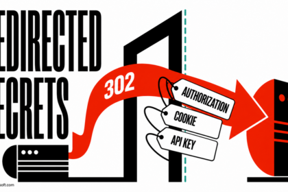 A 302 redirect pulls authorization, cookie, and API-key tags toward a different server.