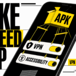 Fake Indeed interview APK pulling Android VPN and Accessibility controls.