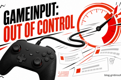 Game controller pushing a GameInput performance gauge beyond its normal range.