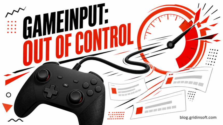 Game controller pushing a GameInput performance gauge beyond its normal range.