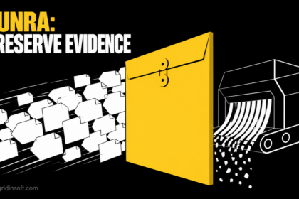 A sealed evidence envelope stops files before they reach an encryption shredder.